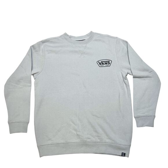 Vans Off The Wall Classic Pullover Sweater Youth Medium Gray Sweatshirt New - Picture 1 of 5